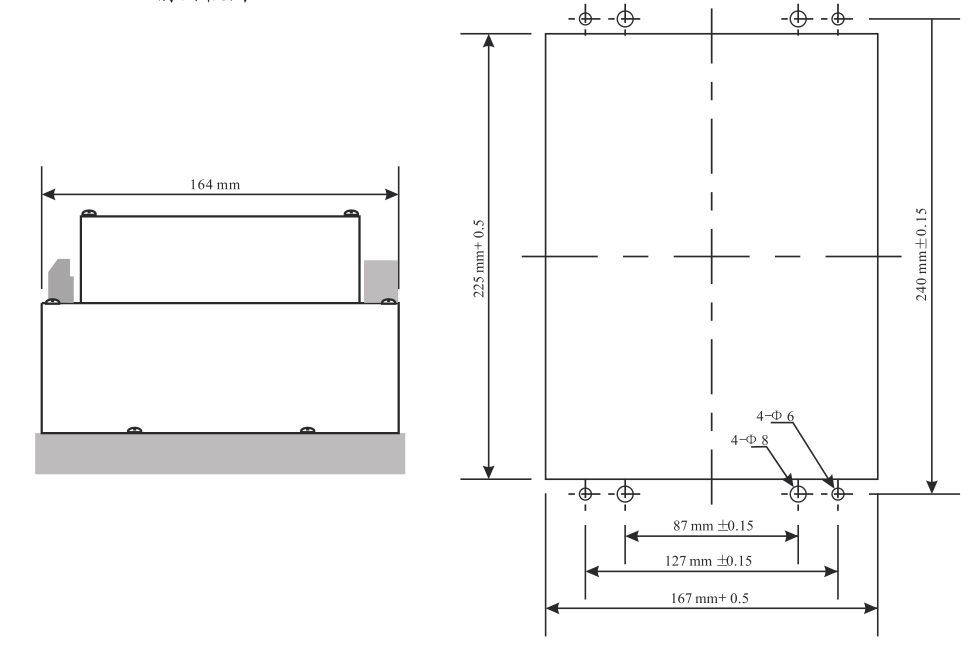 SJP-890微機差動保護裝置產品尺寸圖片二