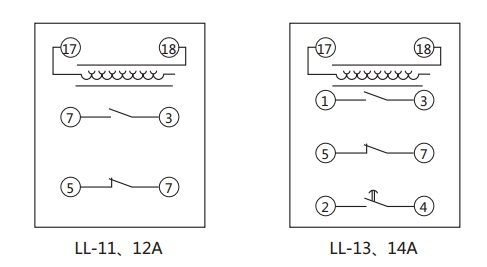 LL-11A繼電器內部接線
